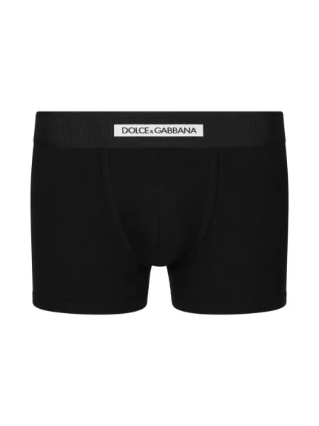 Bokserki Dolce And Gabbana z dżerseju czarne