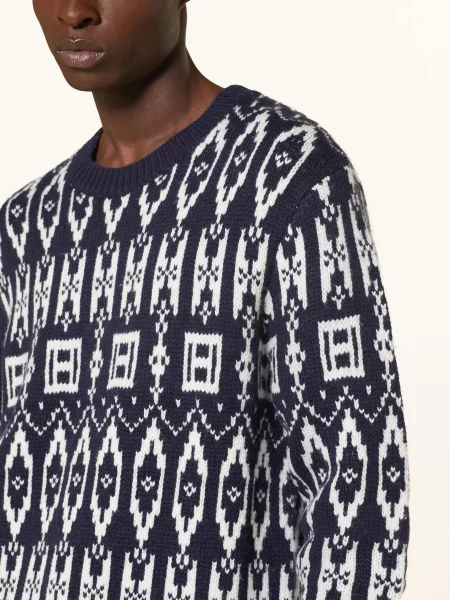 Tommy Hilfiger Svetr tmavě modrá bílá
