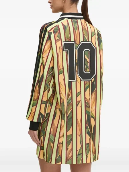 Top Adidas z autografem garniturowy w kwiatki czarny