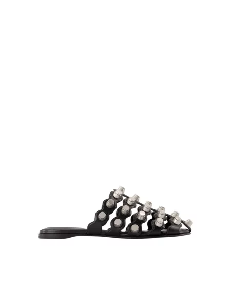 Klapki mules Alexander Wang czarne