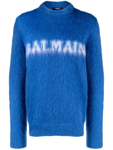 Pulover Balmain cu imagine albastru