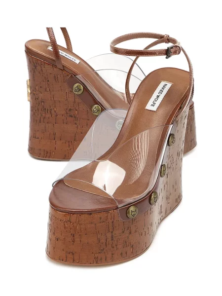 Тигровые босоножки Naked Wolfe коричневые