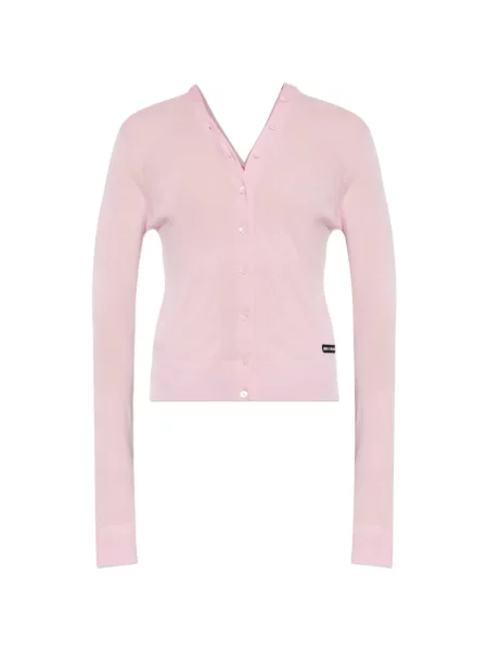 Cardigan Alexander Wang cu autograf roz
