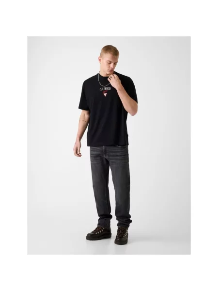 Guess Jeans Tricou BAKER | Oversize fit negru