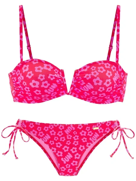 BUFFALO Costum de baie două piese deschis / închis roz