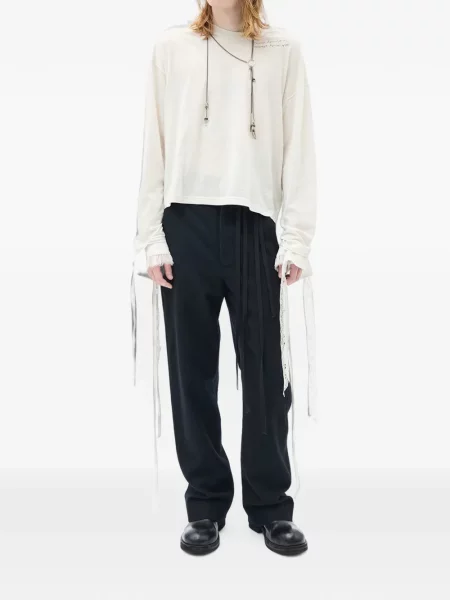 Pantaloni Ann Demeulemeester de lână negru