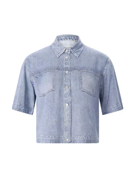 Krótka bluzka Rag & Bone niebieska