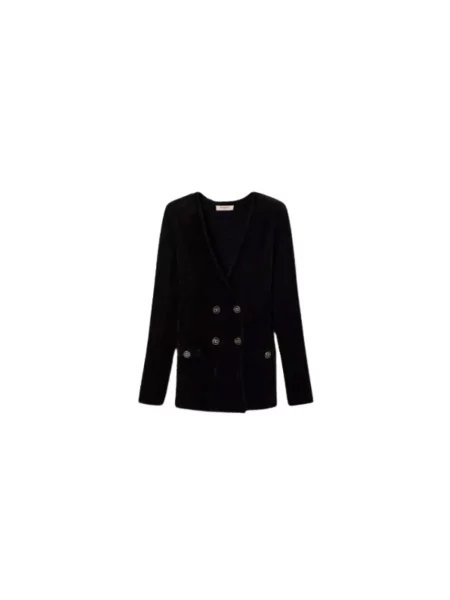 Dzianinowy sweter Twinset czarny