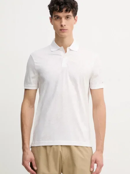 Tommy Hilfiger μπλουζάκι πόλο λευκό