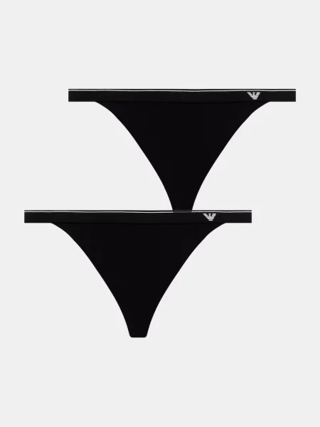 Emporio Armani Underwear tangá dámske s elastanom čierna