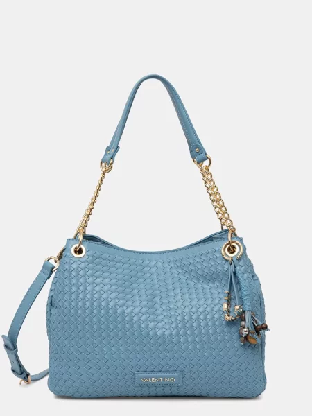 Valentino Bags torebka z imitacji skóry GEA niebieska