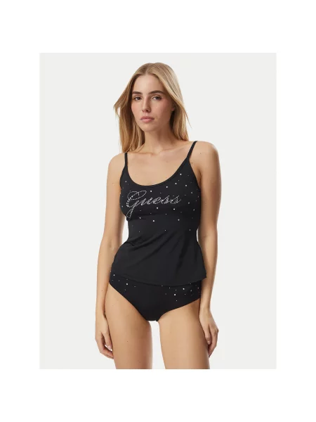 Pizsama Guess Underwear fekete