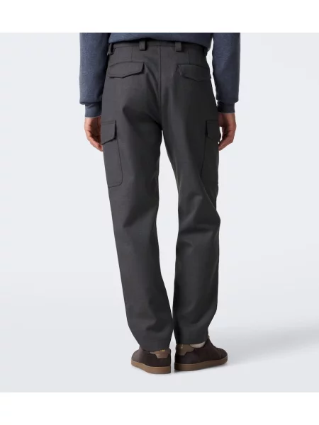 Pantaloni Brunello Cucinelli de lână gri