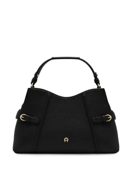 Geantă shopper Aigner cu cataramă negru