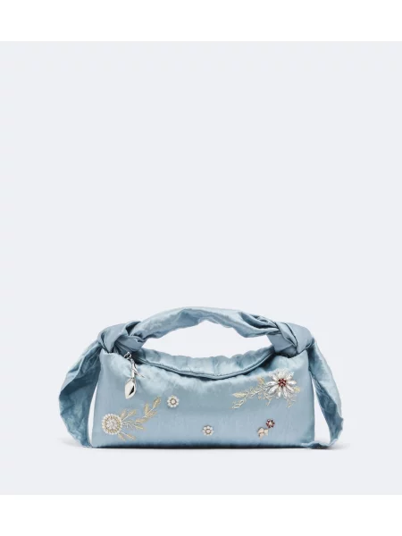 Top Erdem din satin albastru