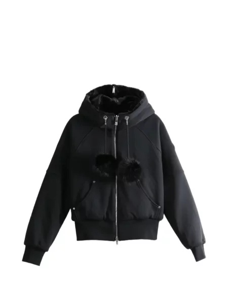 Reversibil hanorac cu glugă Moose Knuckles cu pompoane negru