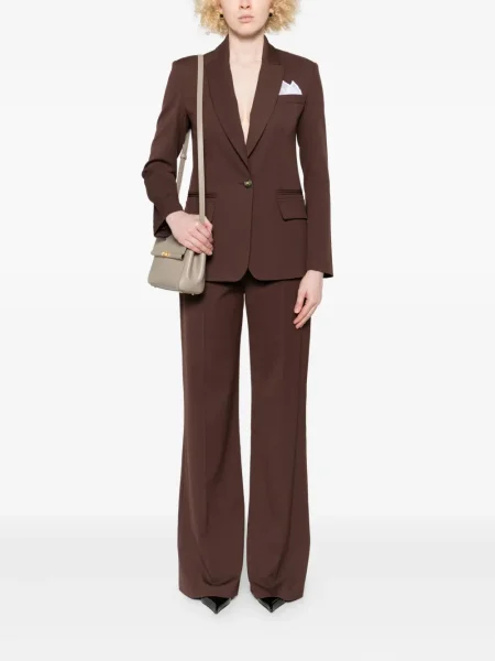 Pantaloni Elisabetta Franchi plisate maro