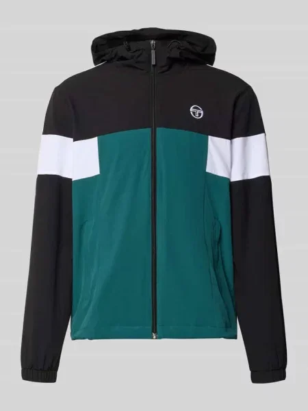 Kurtka o kroju regular fit z wyhaftowanym logo model „Caspio” Sergio Tacchini czarna