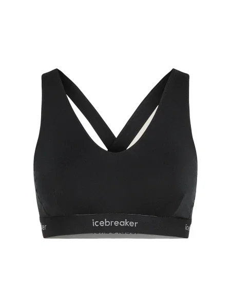 ICEBREAKER Sutien sport gri negru