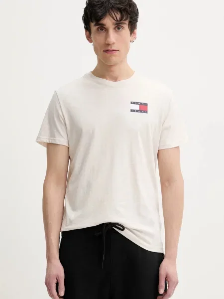 Tommy Jeans t-shirt ανδρικό μπεζ