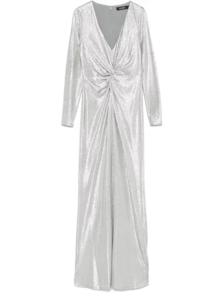Sukienka Lauren Ralph Lauren srebrna