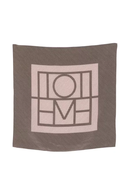 Selyem sál Toteme nyomtatás barna