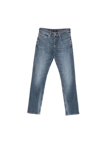 Jeansy straight leg 7 For All Mankind niebieskie