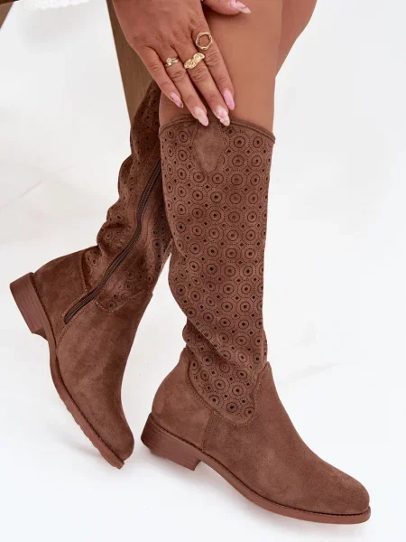 Боти S. Barski с нисък ток кафяво