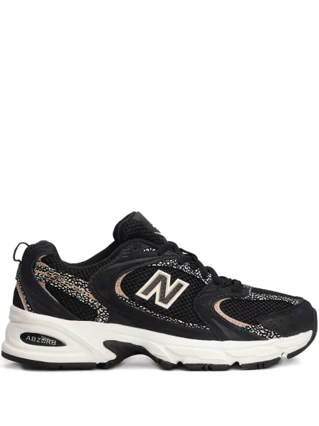 Papuci New Balance din piele de căprioară negru