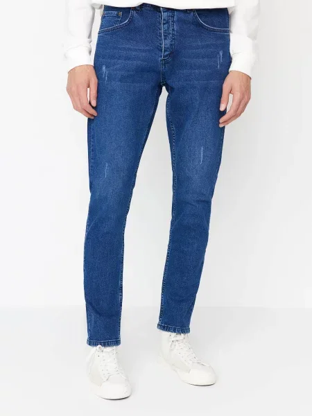 Trendyol Прямі джинси синій