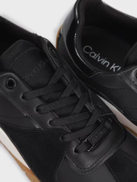 Мереживні кросівки Calvin Klein на шнурівці чорні