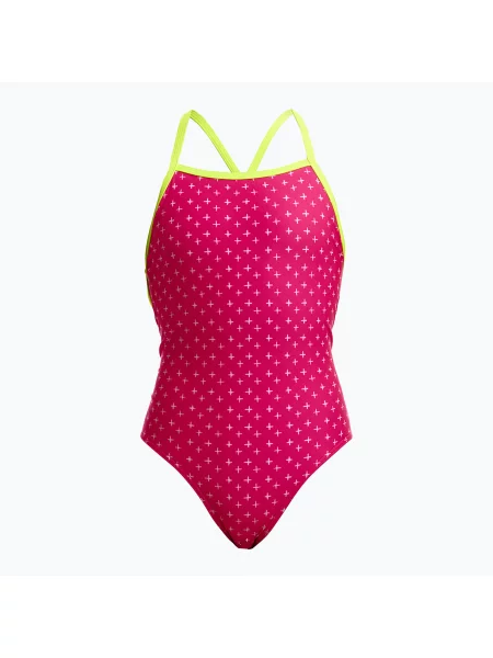 Gyerek egyrészes fürdőruha Funkita Strapped In One Piece pink proton. Méret: 12 AUS rózsaszín
