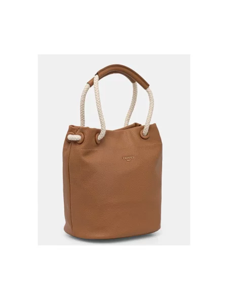 Twinset Torebki Kobieta ONE SIZE Skóra Bucket Bag brązowy