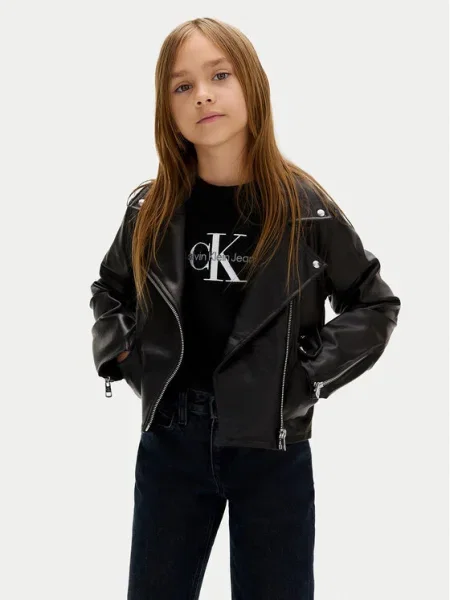 Calvin Klein Jeans Műbőr dzseki D fekete