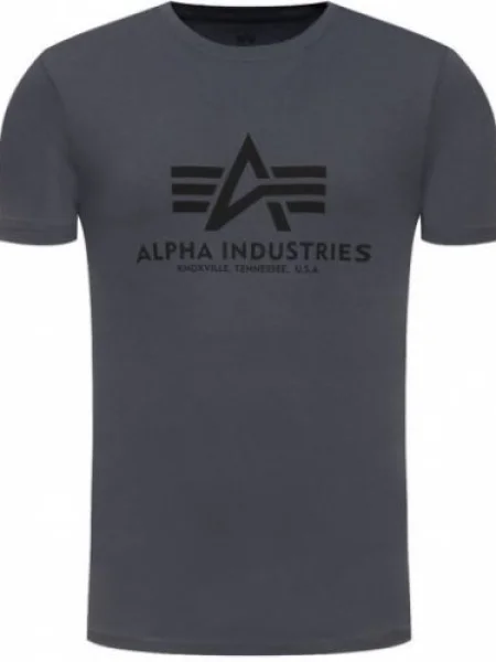 ALPHA INDUSTRIES Póló sötétszürke fekete