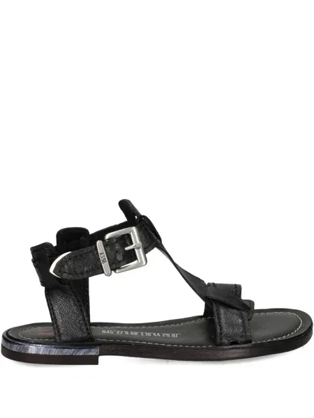 Sandale A.s.98 din piele fără toc cu cataramă negru