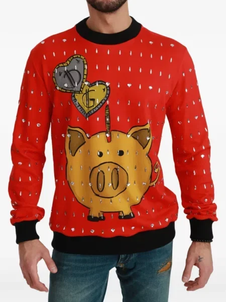 Pulover Dolce & Gabbana roșu