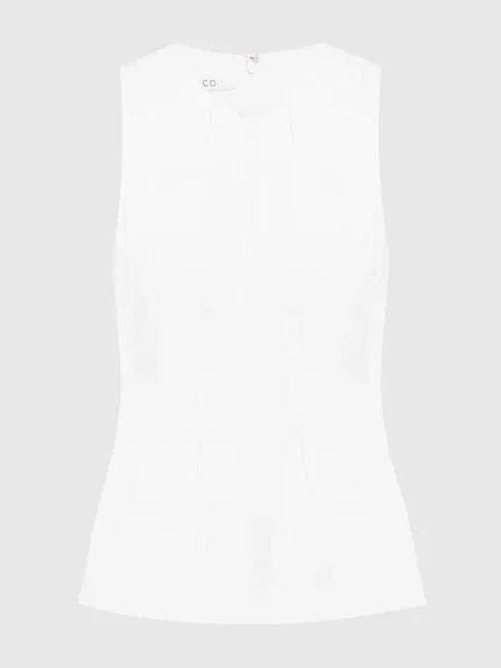 Топ з ефектом жатки Co білий