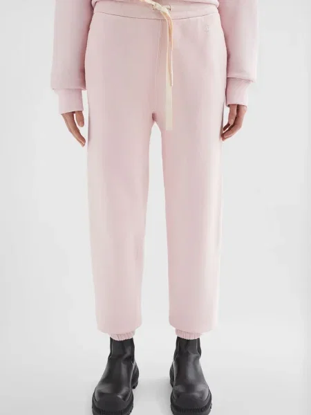 Pantaloni Jil Sander din material terry roz
