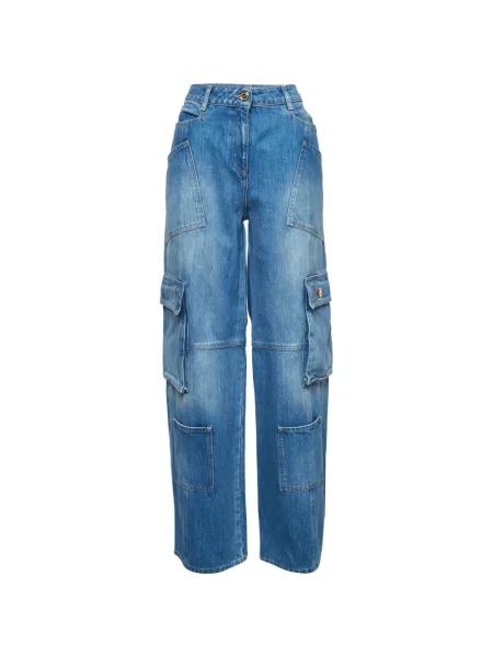 Blugi cu picior larg Elisabetta Franchi albastru