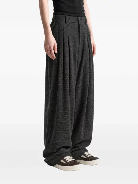 Pantaloni Ziggy Chen în carouri gri