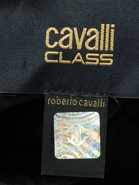 Bluză Cavalli Class fără mâneci drapată negru