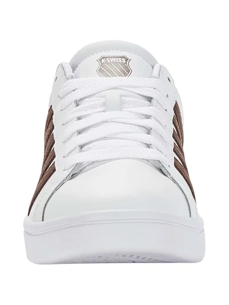 Kožené sneakers boty K-Swiss COURT TIEBREAK bílá