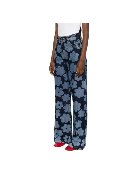 Jeansy Alessandro Enriquez z nadrukiem niebieskie