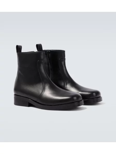 Cizme scurte Studio Nicholson din piele negru