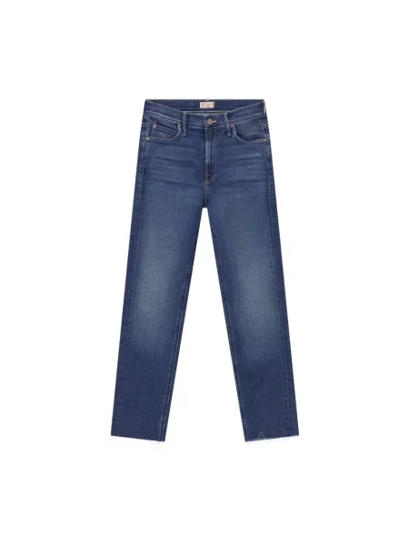 Jeansy straight leg Mother niebieskie