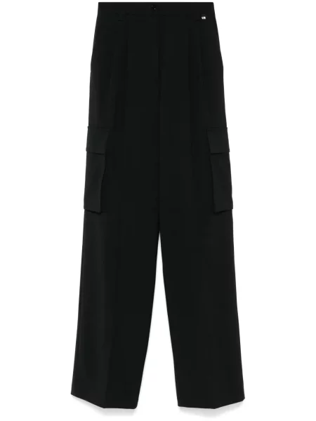 Spodnie cargo Herno plisowane czarne