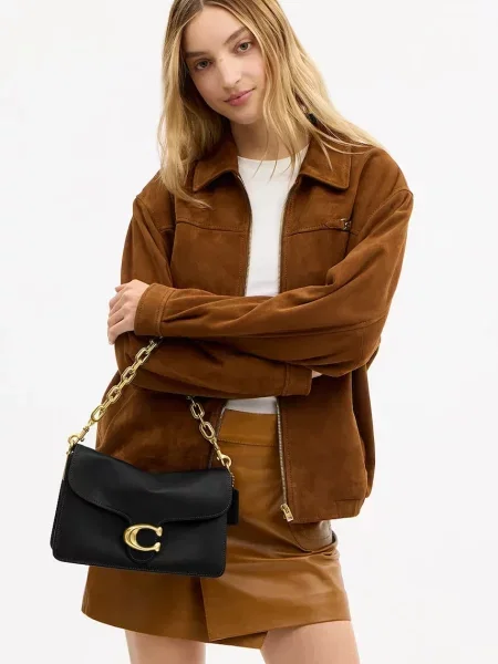 Coach чанта crossbody дамска от кожа TABBY черно