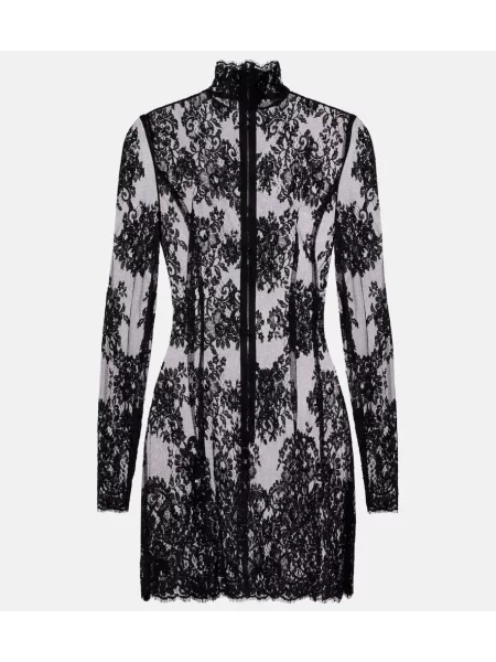 Rochie Dolce&gabbana cu model floral din dantelă negru