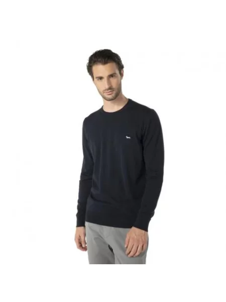 Sweter Harmont & Blaine z kaszmiru z okrągłym dekoltem czarny